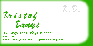kristof danyi business card